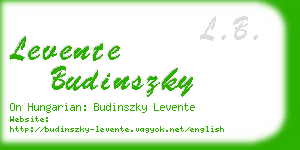 levente budinszky business card